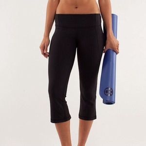 Lululemon Black Capris with Slits Size 8